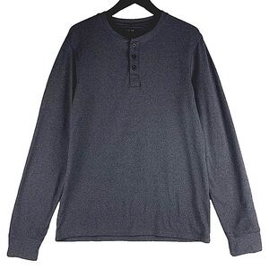 Joe’s Jeans Long Sleeve Henley T-Shirt , Dark Grey, Men’s Size Medium